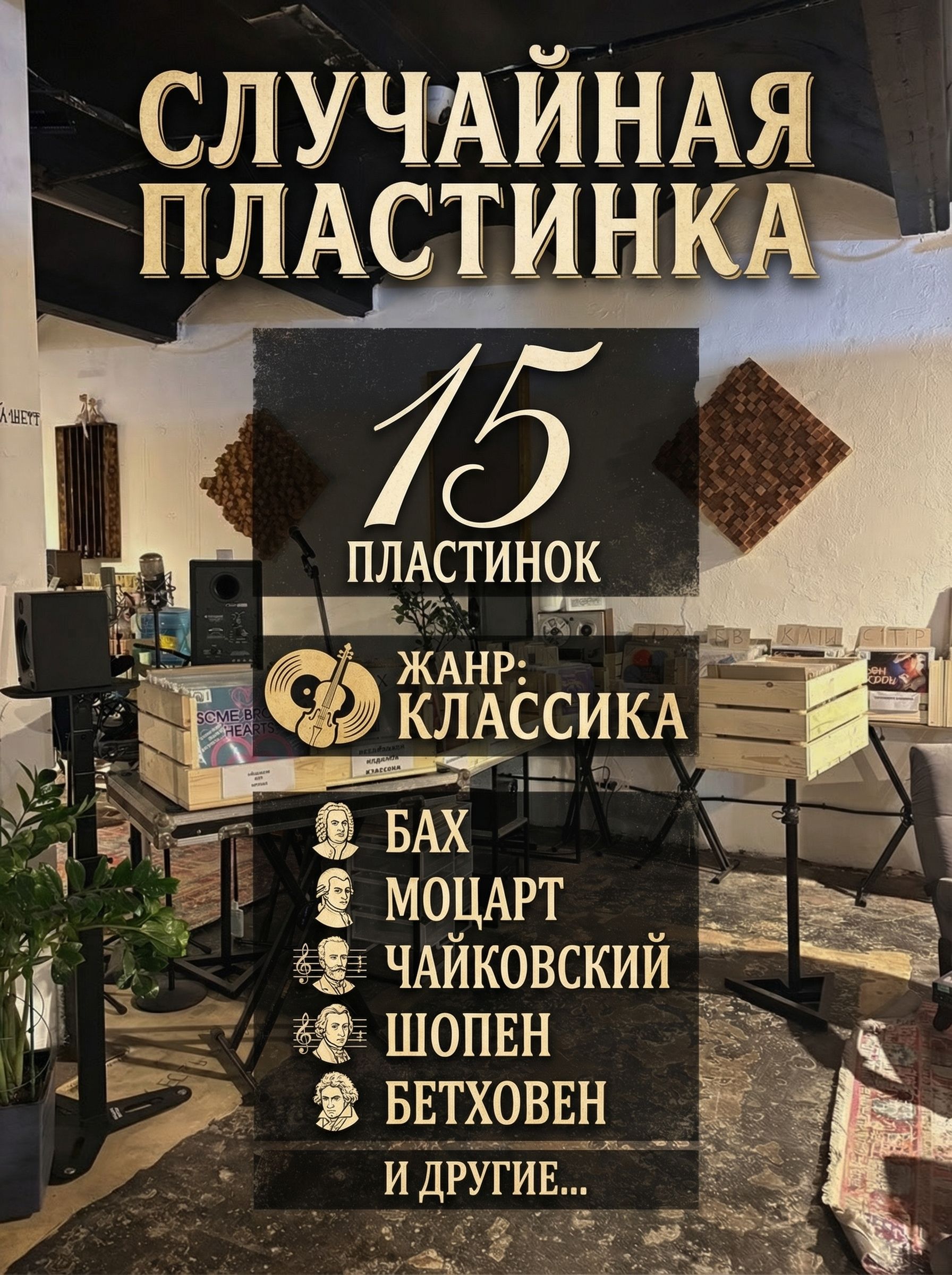 Комплект из 15-ти случайных виниловых пластинок. Жанр: Классика